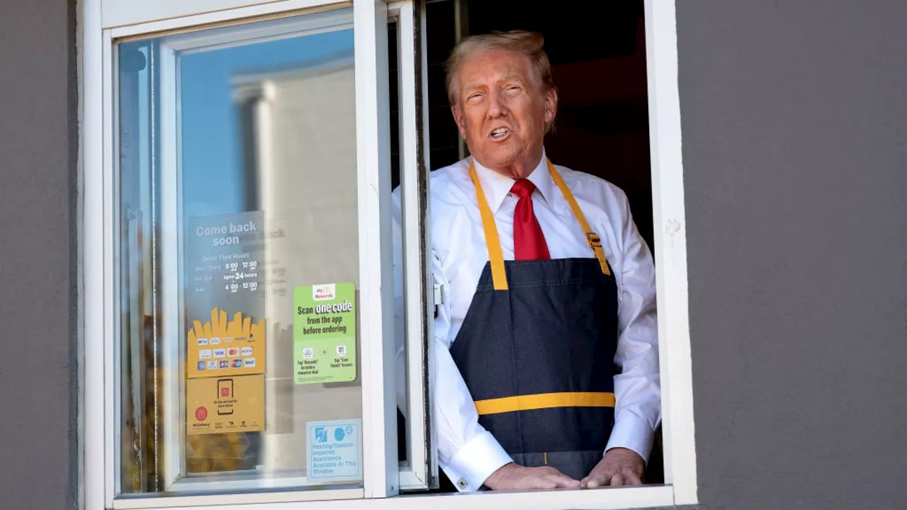 Trump Visits McDonald's In Pennsylvania To Criticize Harris