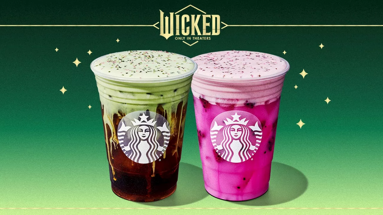 Starbucks unveils 'Wicked'-themed drinks ahead of movie release