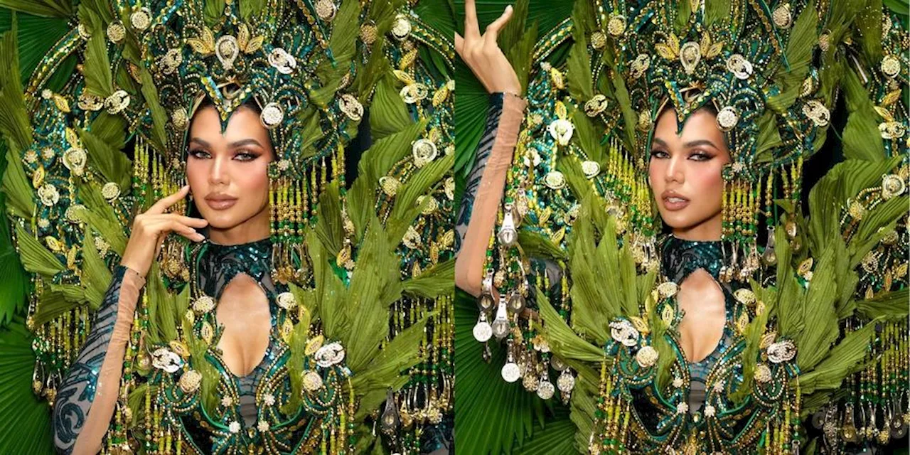 CJ Opiaza wears anahaw-inspired National Costume for Miss Grand International 2024