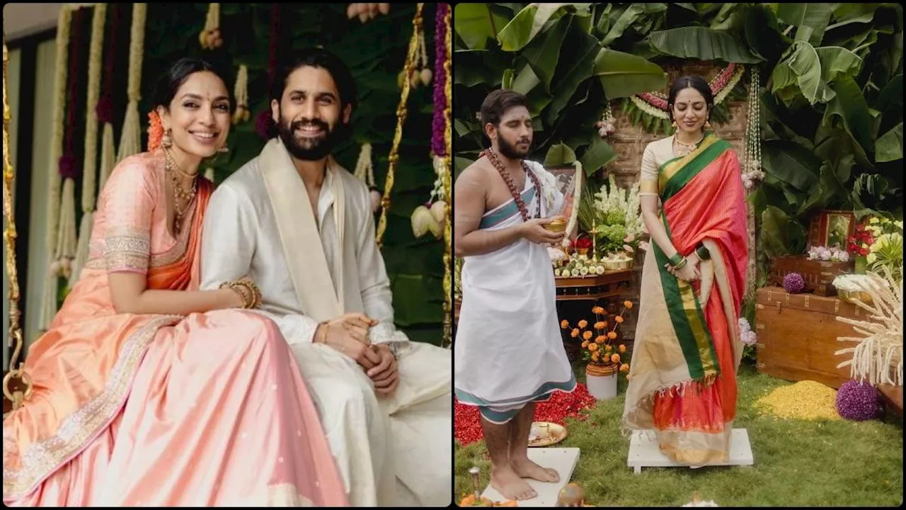 Naga Chaitanya और Shobhita Dhulipala की शादी की रस्में हुईं शुरू, मूसल से हल्दी पीसते हुए लगीं बेहद खूबसूरत