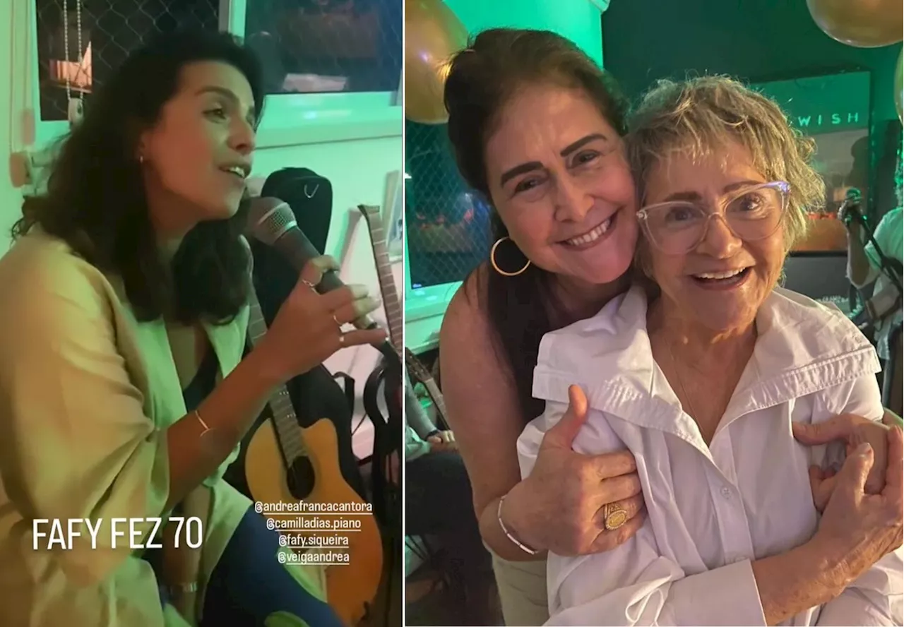 Fafy Siqueira celebra 70 anos e ganha declaração da mulher: 'Amo tanto'