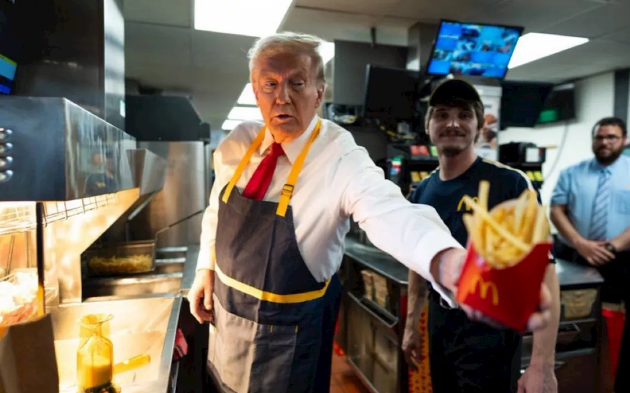 Vídeo: Trump frita batatas no McDonalds em provocação a Kamala Harris; entenda