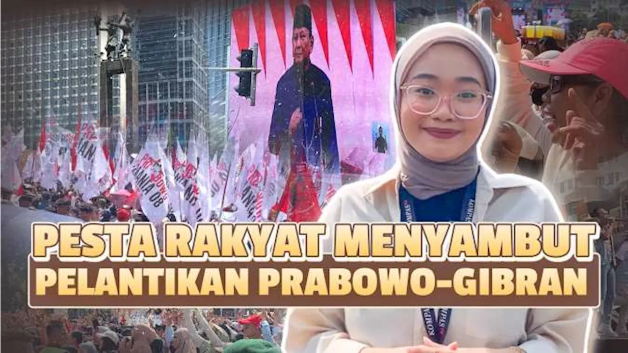 Keseruan Pesta Rakyat dan Momen Arak-Arakan Usai Pelantikan Presiden Prabowo dan Wapres Gibran