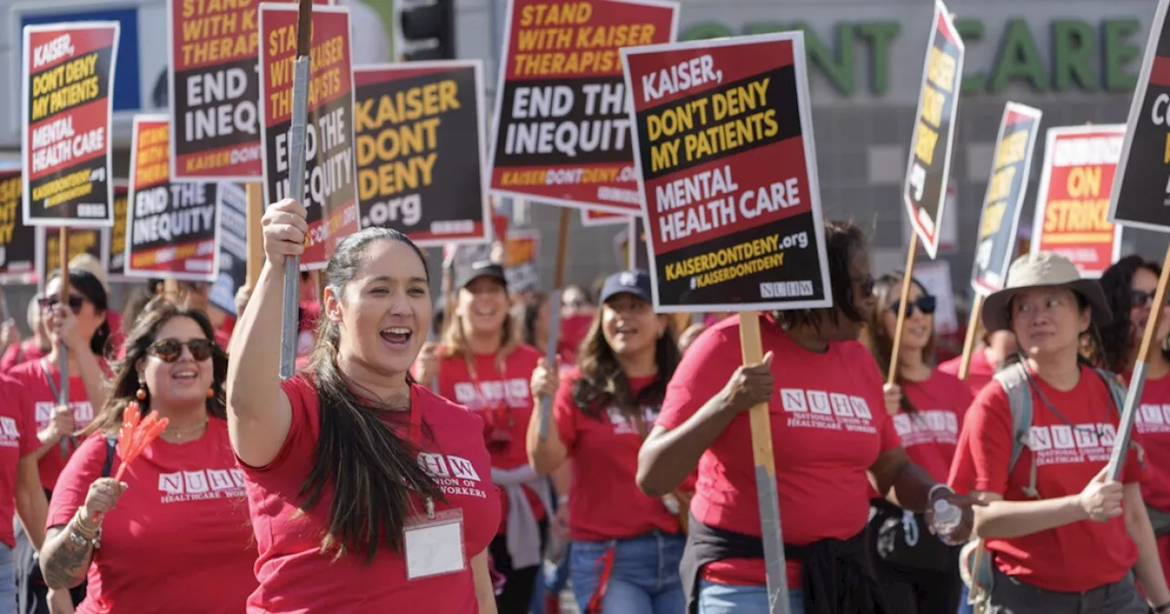 Kaiser mental health workers go on strike in Southern California over staffing, workloads