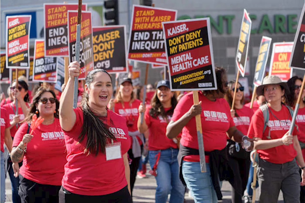 Kaiser mental health workers go on strike in Southern California over staffing, workloads