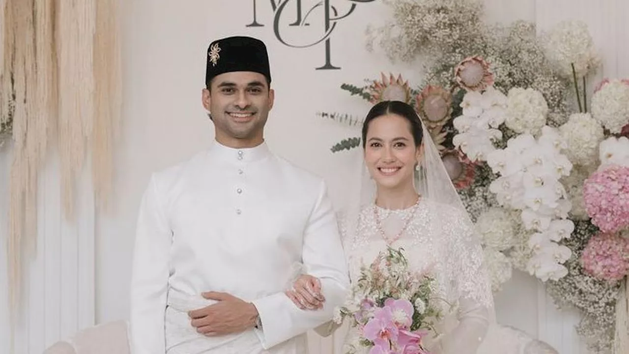 6 Potret Pernikahan Pevita Pearce, Busana Pengantin Putih yang Memancarkan Pesona Melayu