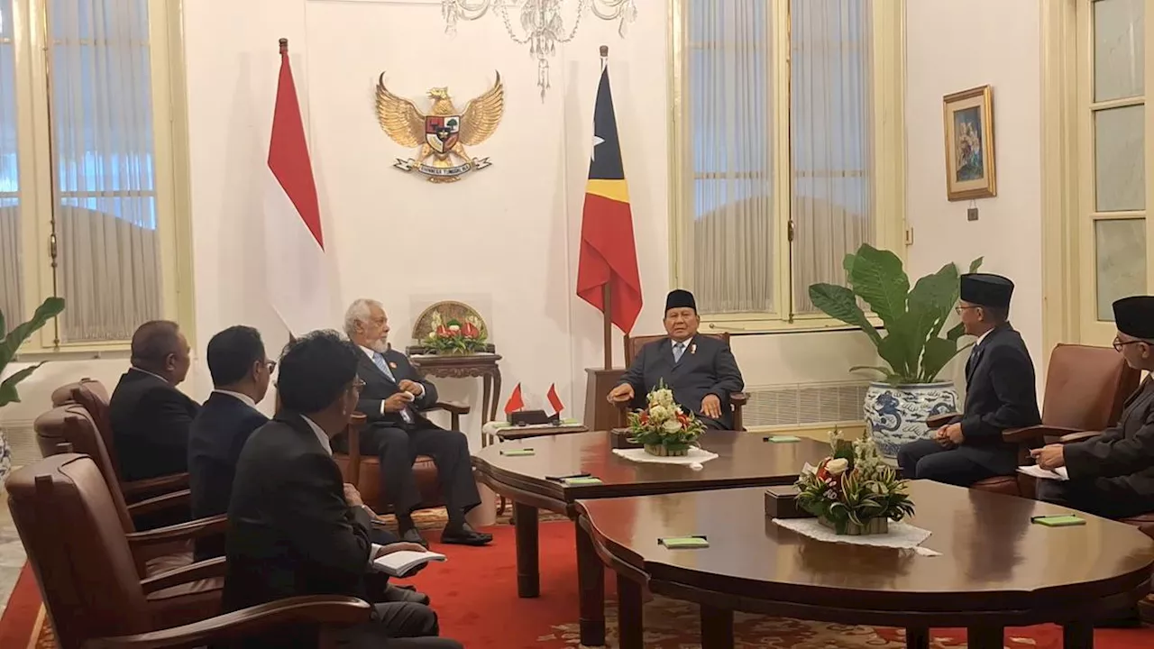 Momen Akrab Pertemuan Prabowo-PM Timor Leste Xanana Gusmao di Istana Merdeka