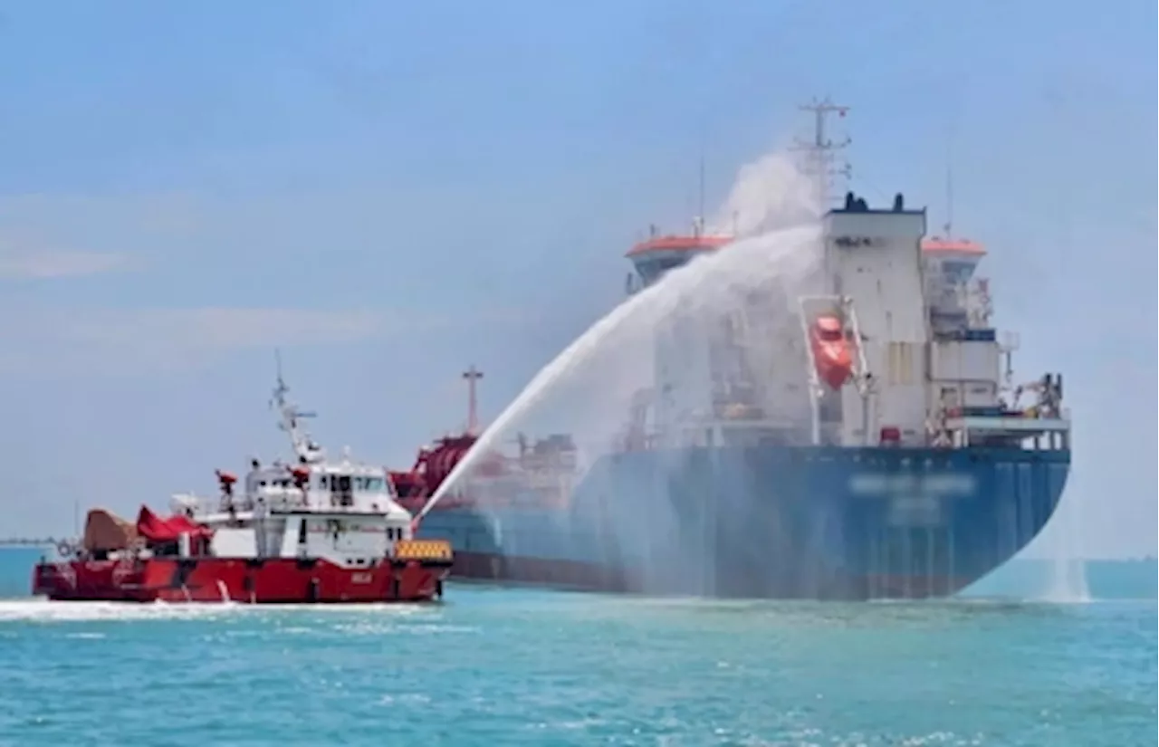 Singapore port authority reports fire onboard tanker in East Johor Straits, all 22 crew members safe