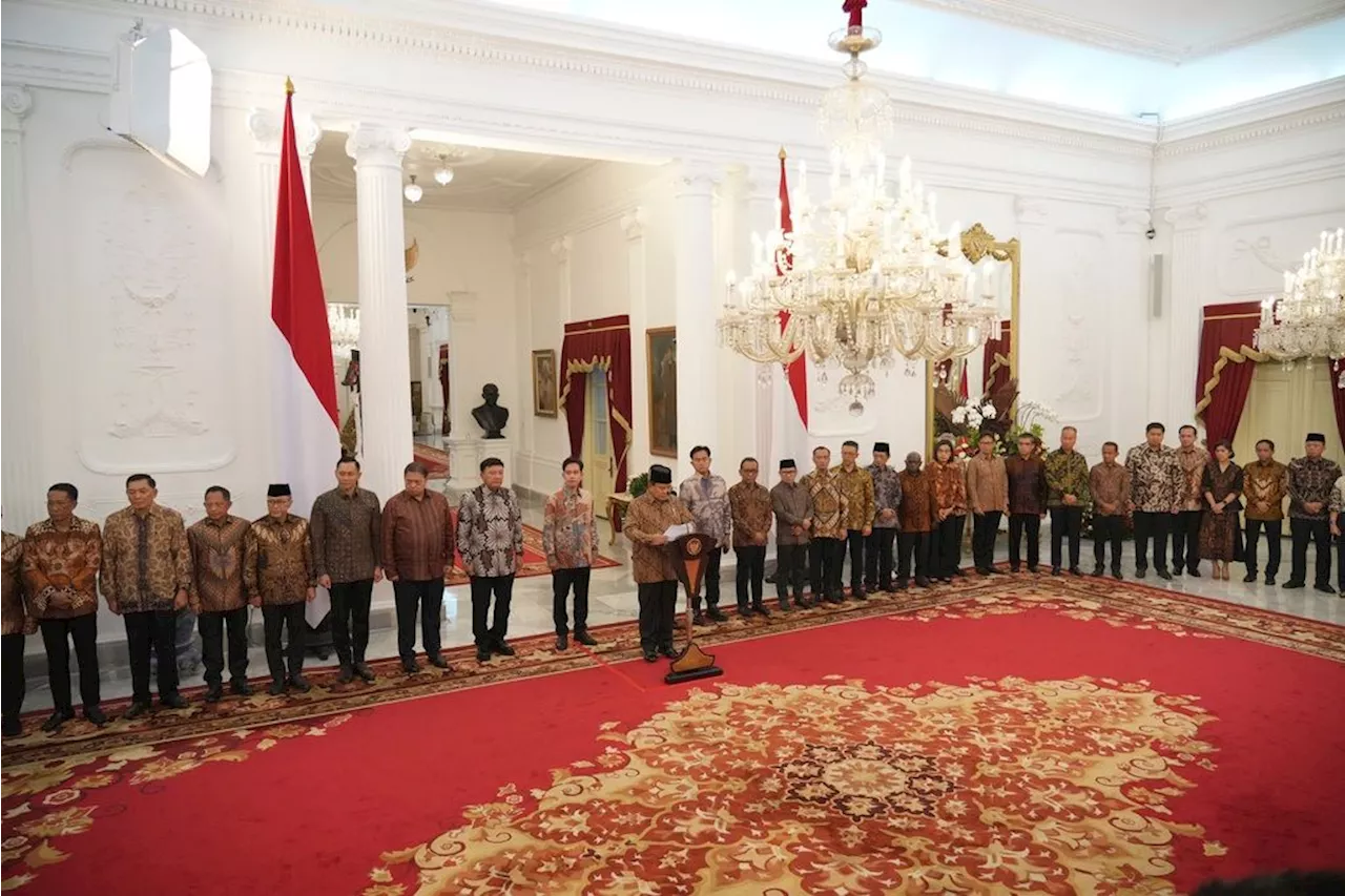 New President Subianto announces Indonesia's largest-ever Cabinet, with 109 members