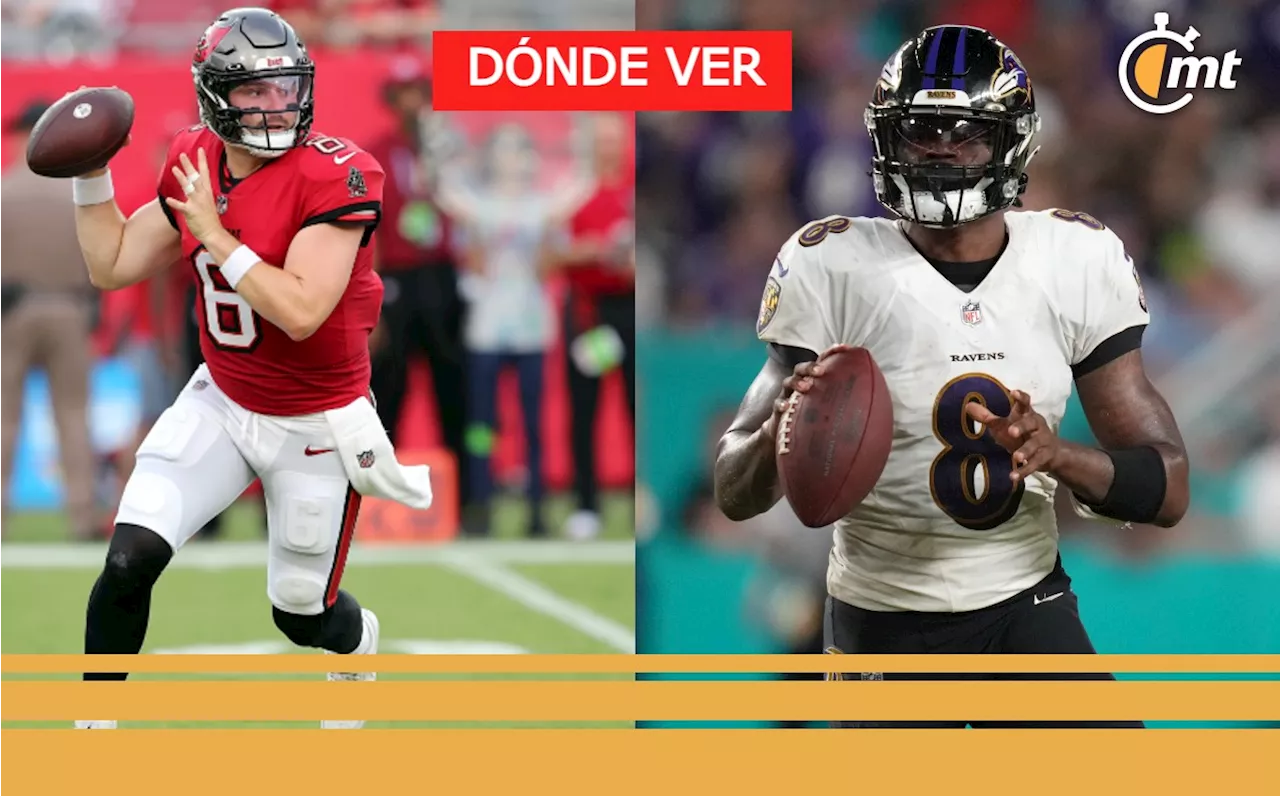 Buccaneers vs Ravens HOY: A qué hora y dónde ver partido de Monday Night Football EN VIVO