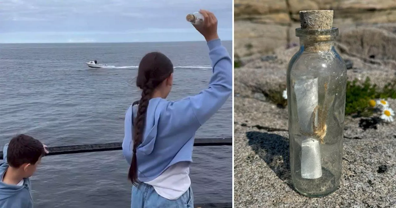 Girl gets reply from her message in a bottle after it turned up 1,500 miles away