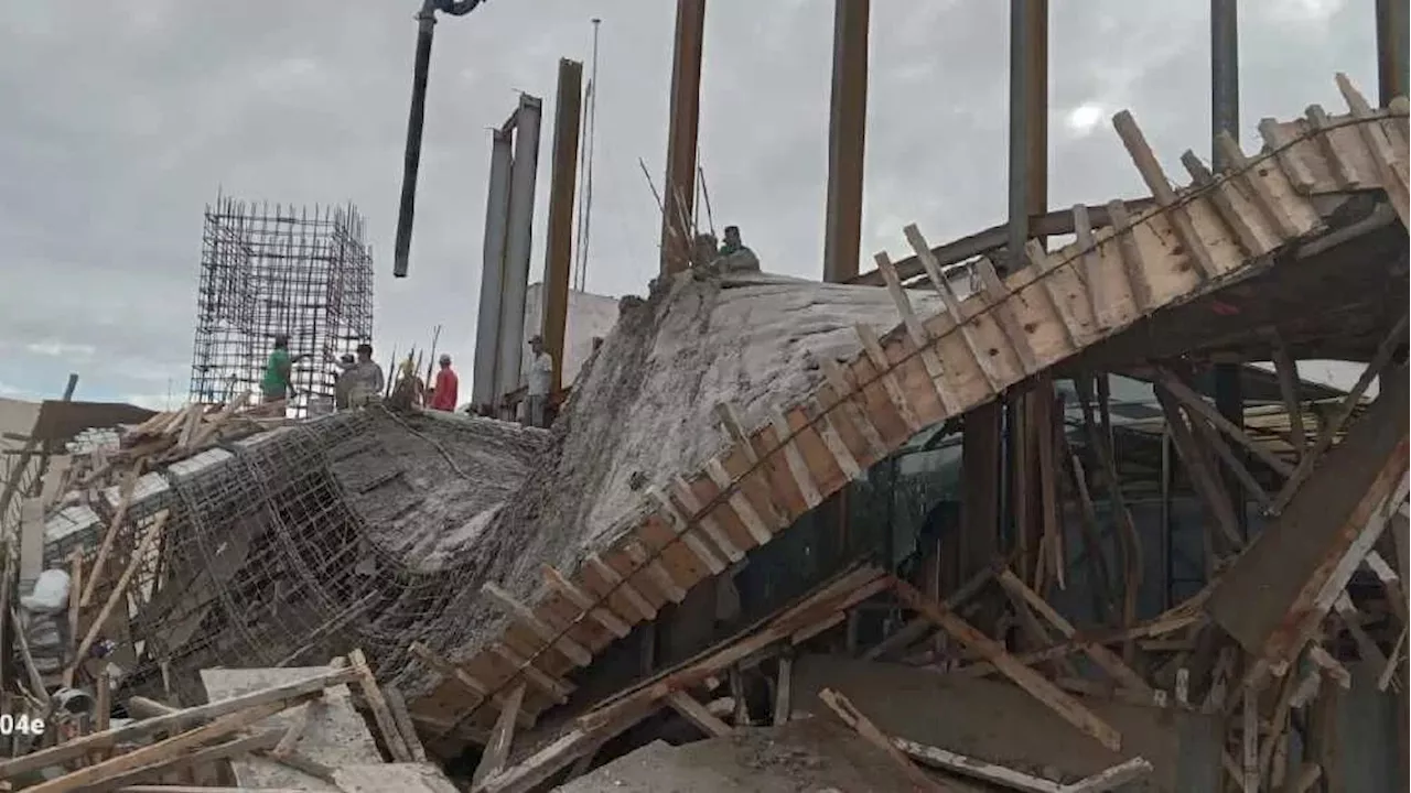 Construcción del Aquarium de Veracruz colapsa por fuertes ráfagas de viento