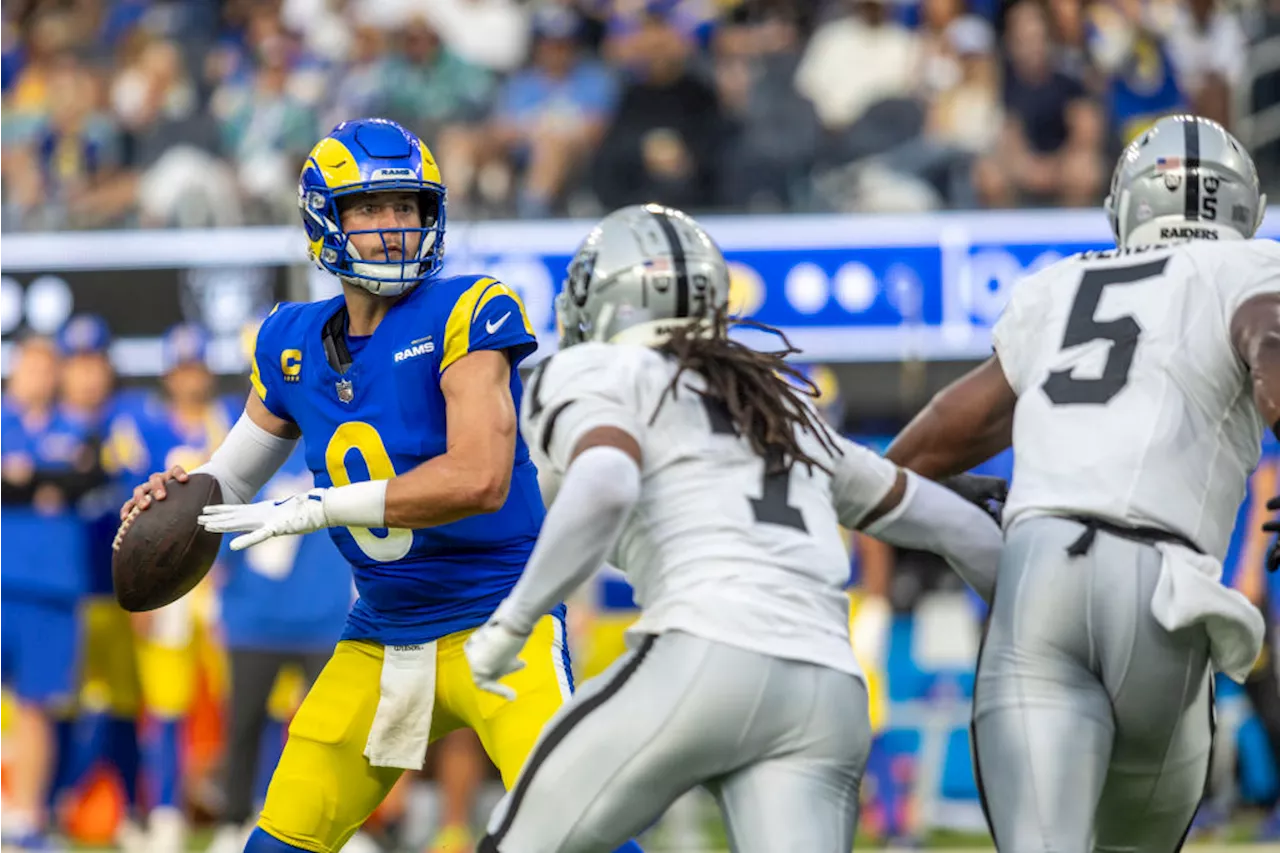 Rams force 4 turnovers and hold off Raiders 20-15 after QB Aidan O'Connell gets injured