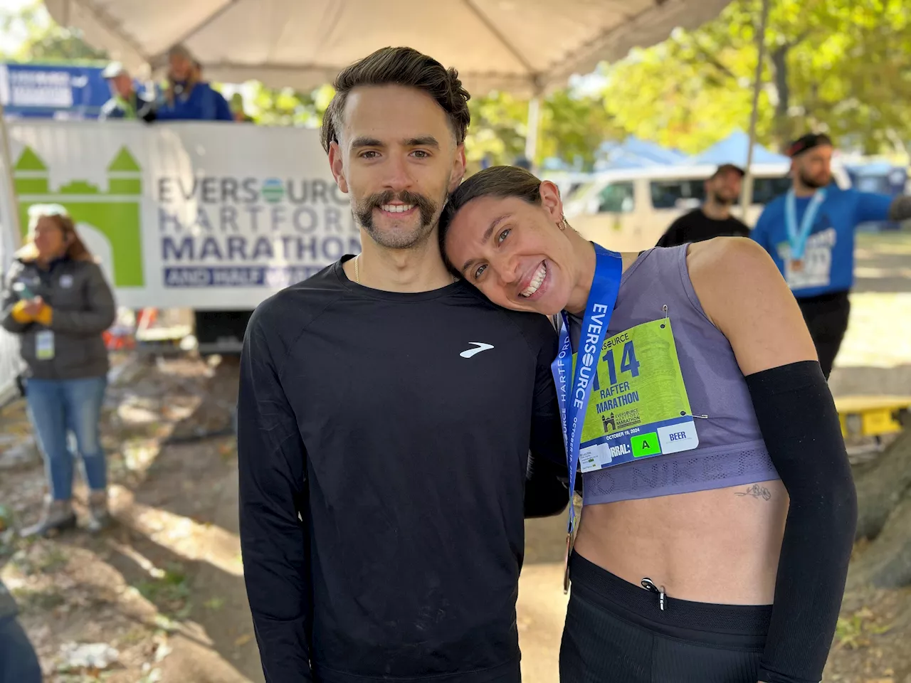 Engaged couple from Glastonbury, Conn. wins this year's Hartford Marathon