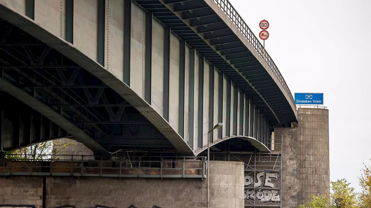 Nordrhein-Westfalen: Marode A59-Brücke wird ab sofort monatlich geprüft