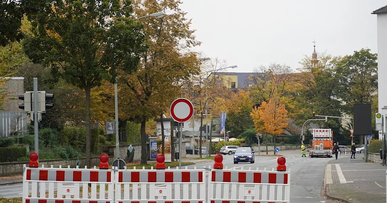 Straßensperrung Richtung Paderborner City gestartet