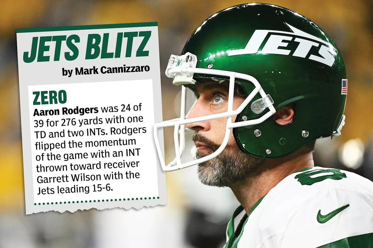 Heroes, zeros from Jets' loss to Steelers: Aaron Rodgers struggled again