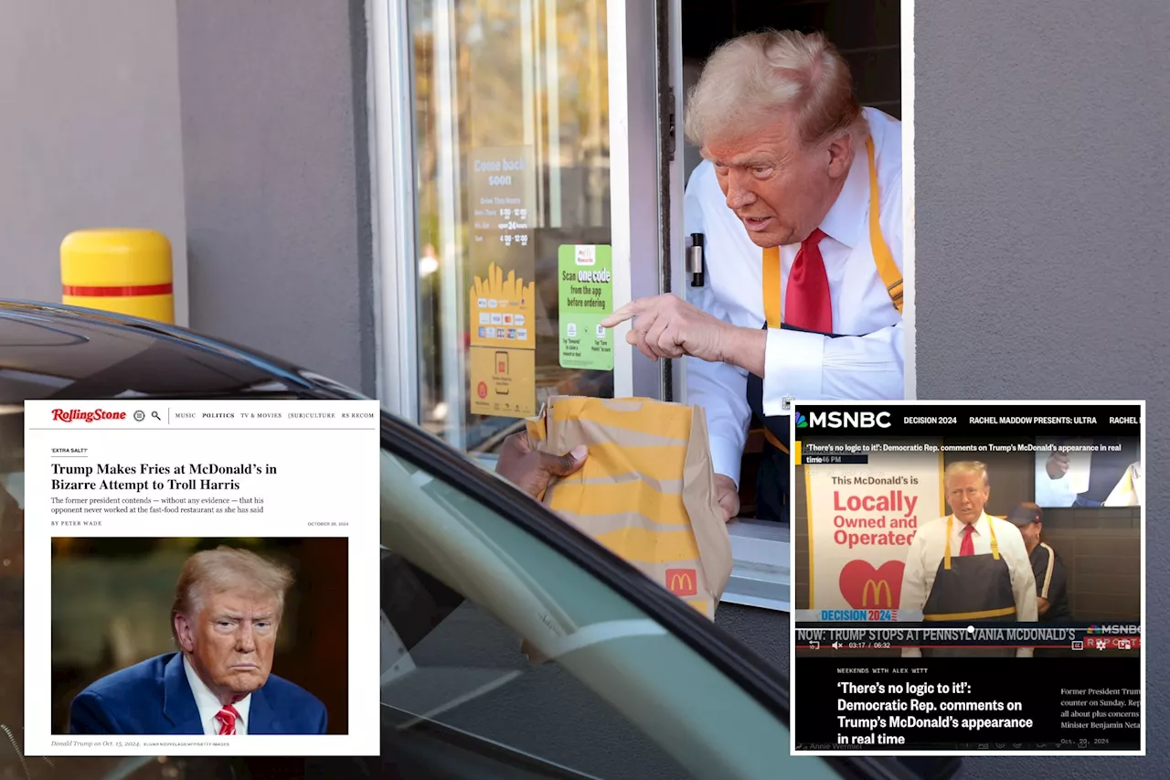 MSNBC dragged for desperate attempts to spin Trump's McDonald's appearance: 'Drives the Left crazy'