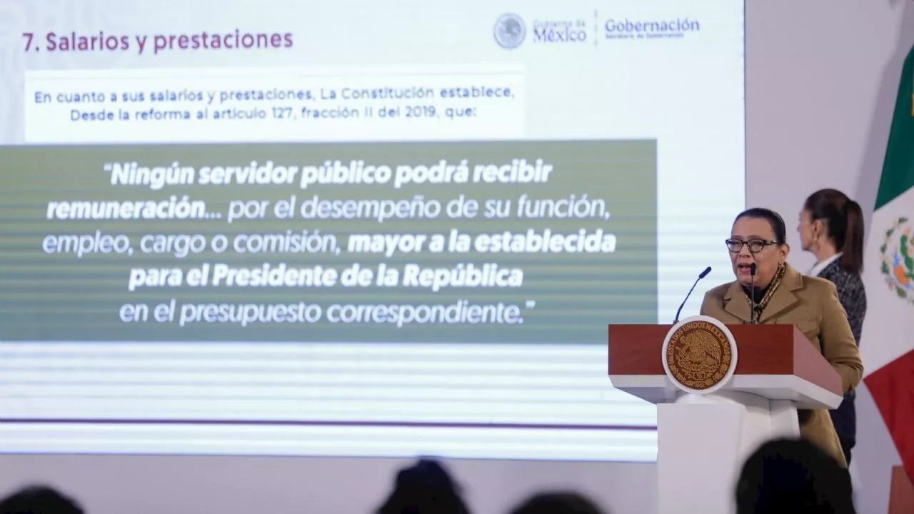 Rosa Icela Rodríguez presenta el informe “Los excesos del Poder Judicial”