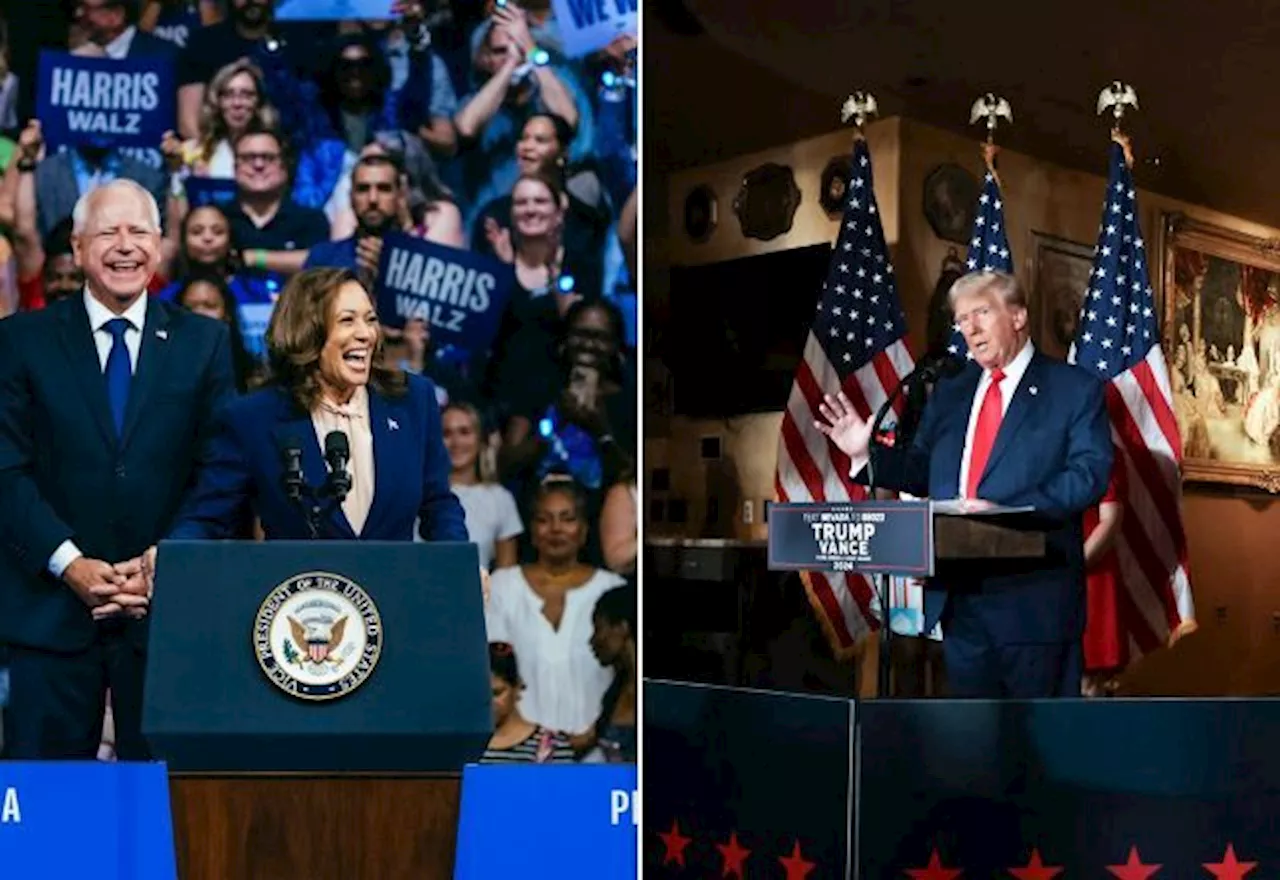 Trump e Harris aparecem empatados em estados decisivos, mostra pesquisa do Washington Post