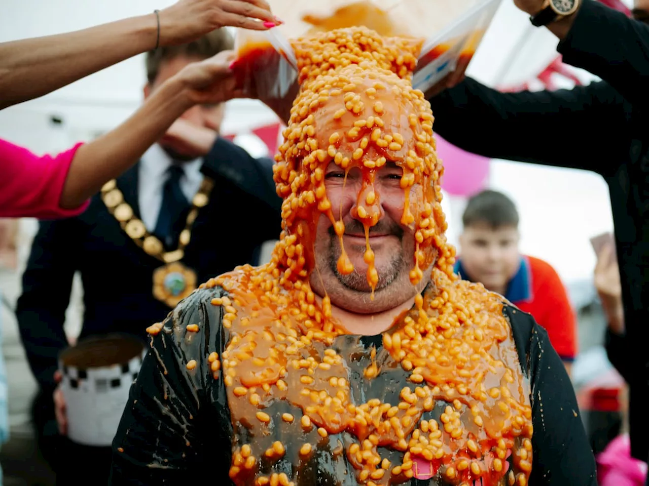 Watch as Telford shop worker gets covered in beans for charity