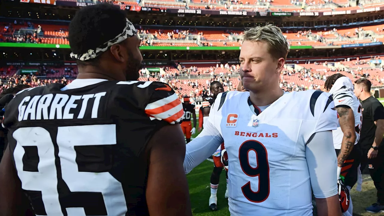 Watch: Bengals QB Joe Burrow, Myles Garrett Chat After Bengals Win Over Browns