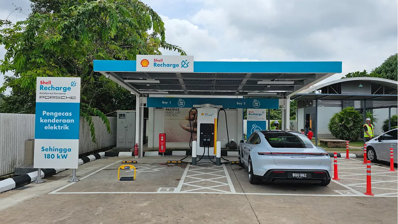 Shell Recharge 180kW DC Charger at Temerloh Eastbound R&R