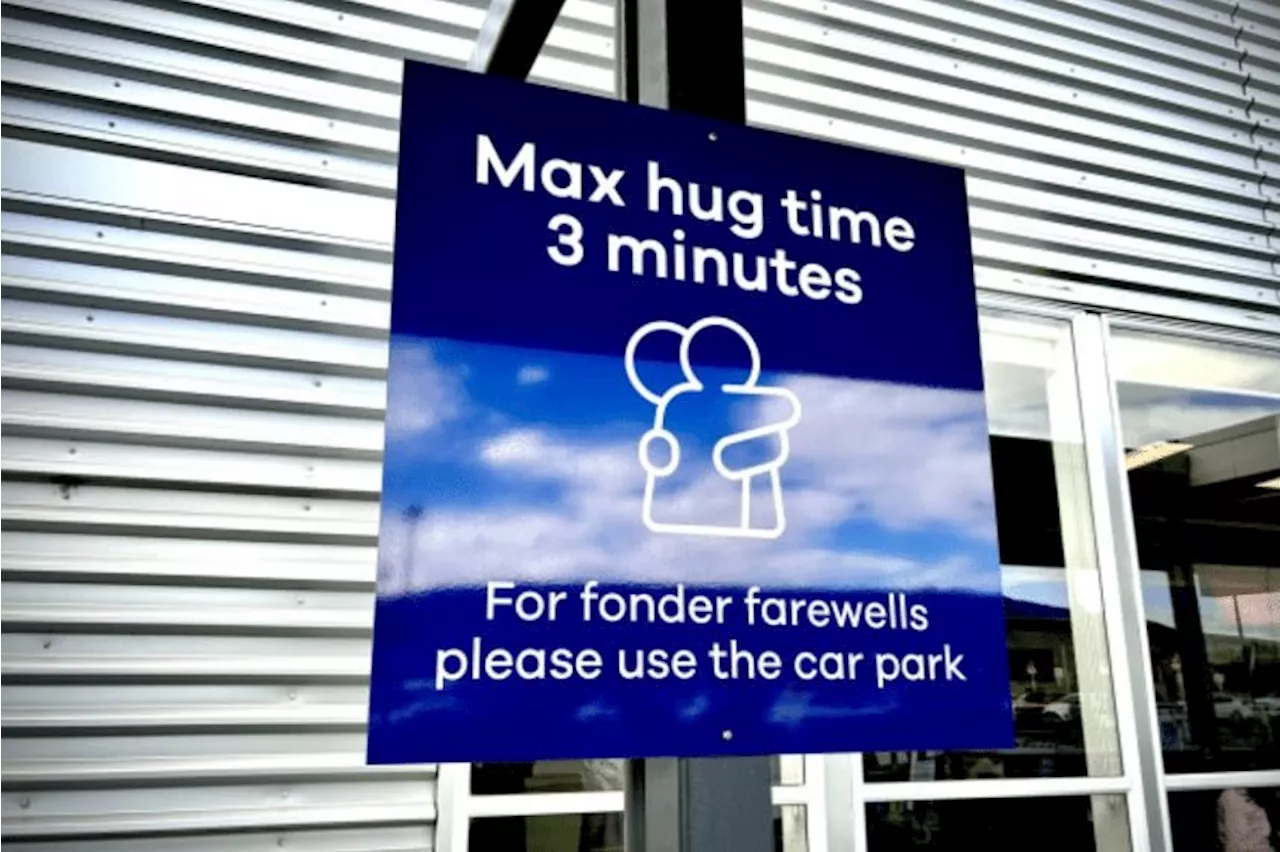 Fond farewells on a timer: New Zealand airport limits drop-off hugs to three minutes