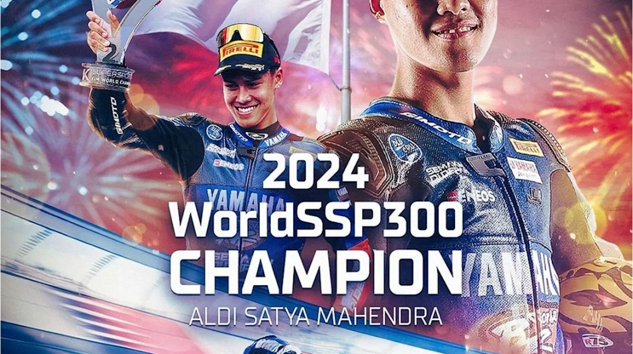 Pebalap Indonesia Aldi Mahendra Cetak Sejarah, Raih Gelar Juara Dunia WorldSSP300 2024!