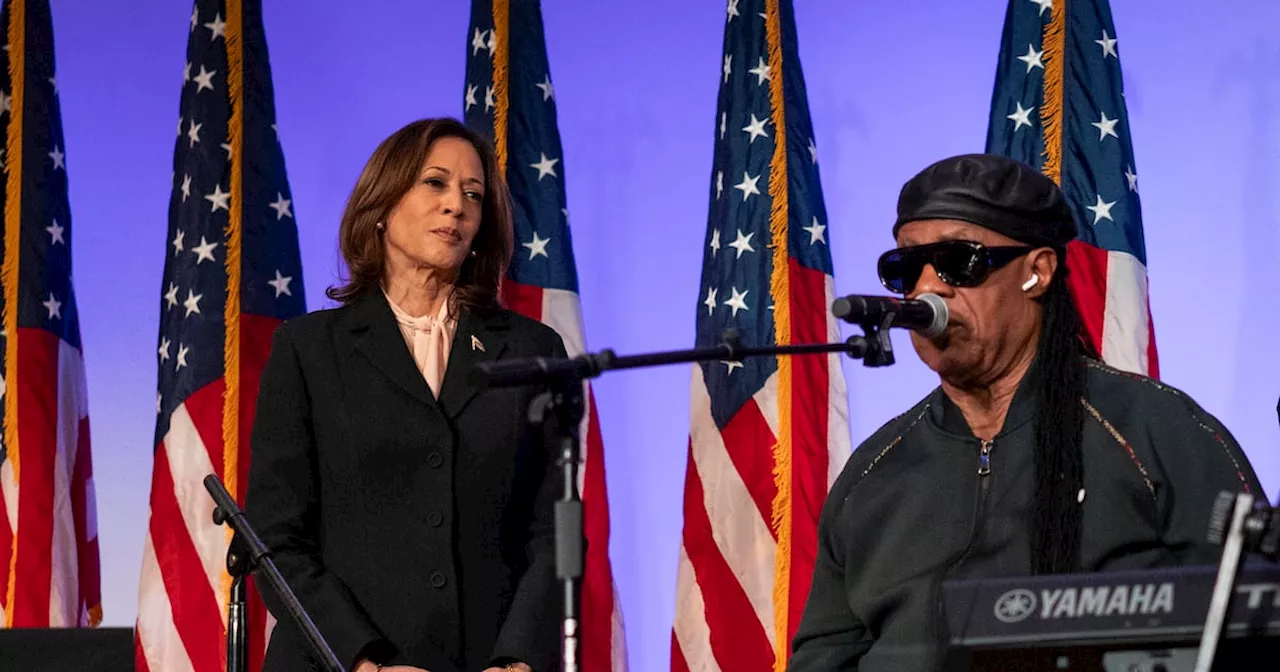 Stevie Wonder Sings ‘Happy Birthday’ to Kamala Harris on Her 60th Birthday