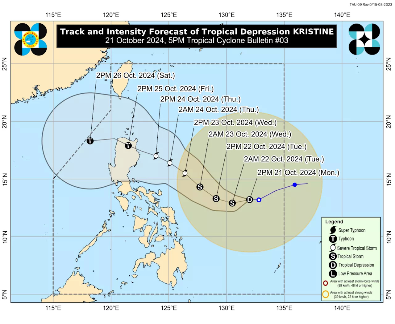 'Kristine' to intensify into a tropical storm