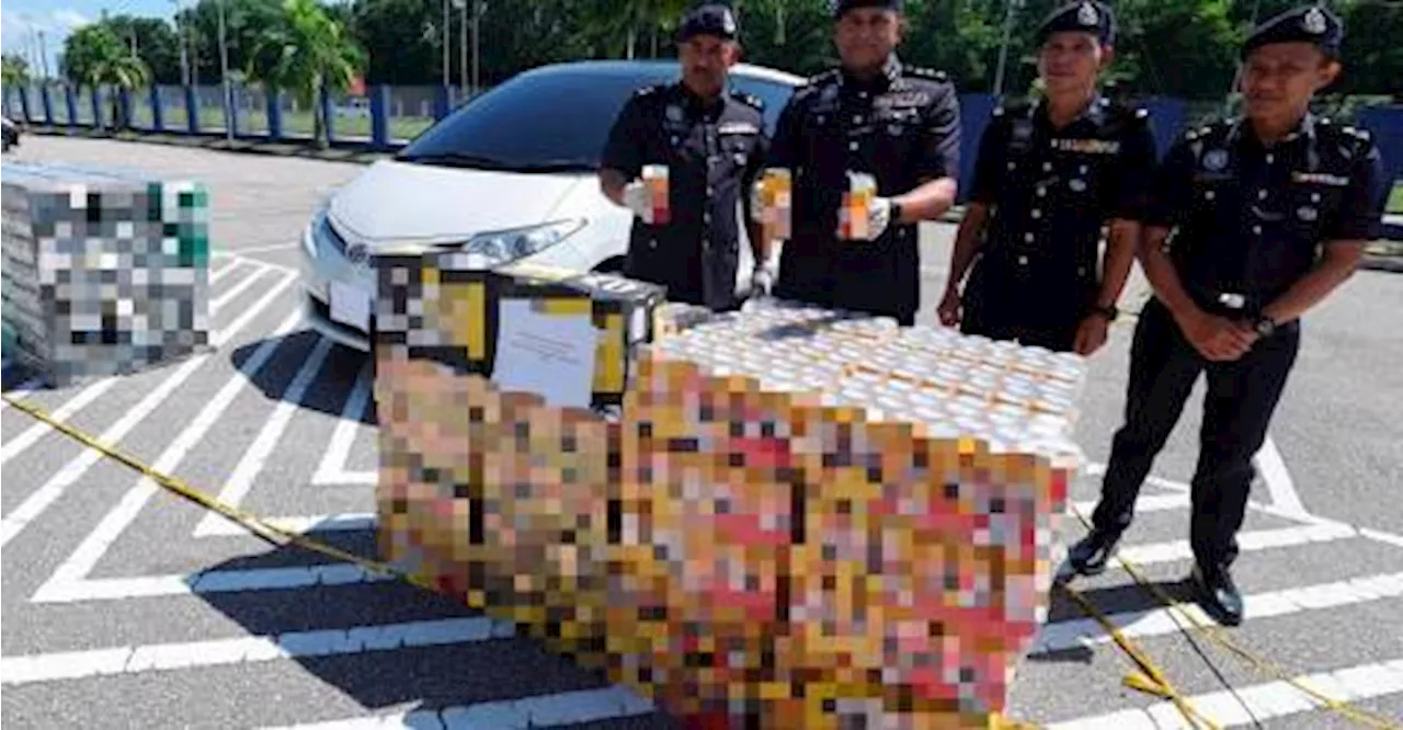 Johor police seize contraband liquor worth RM98,000