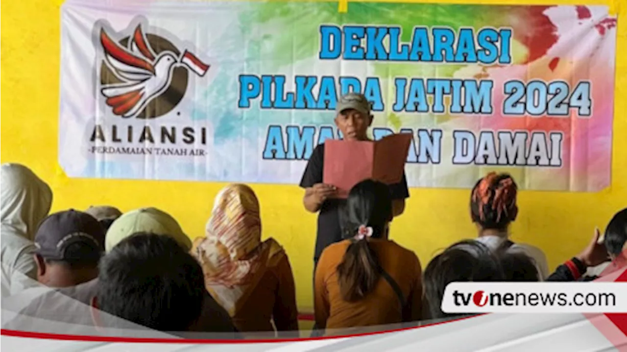 Pasca Debat, Aliansi Perdamaian Tanah Air Jatim Gelar Deklarasi Pilkada Damai