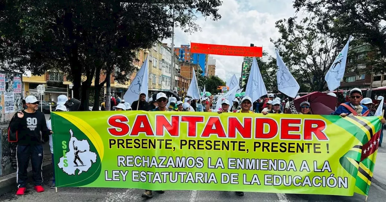 En Santander maestros convocan paro y marcha en Bucaramanga este miércoles