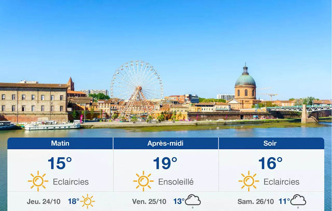 Météo Toulouse: prévisions du mercredi 23 octobre 2024