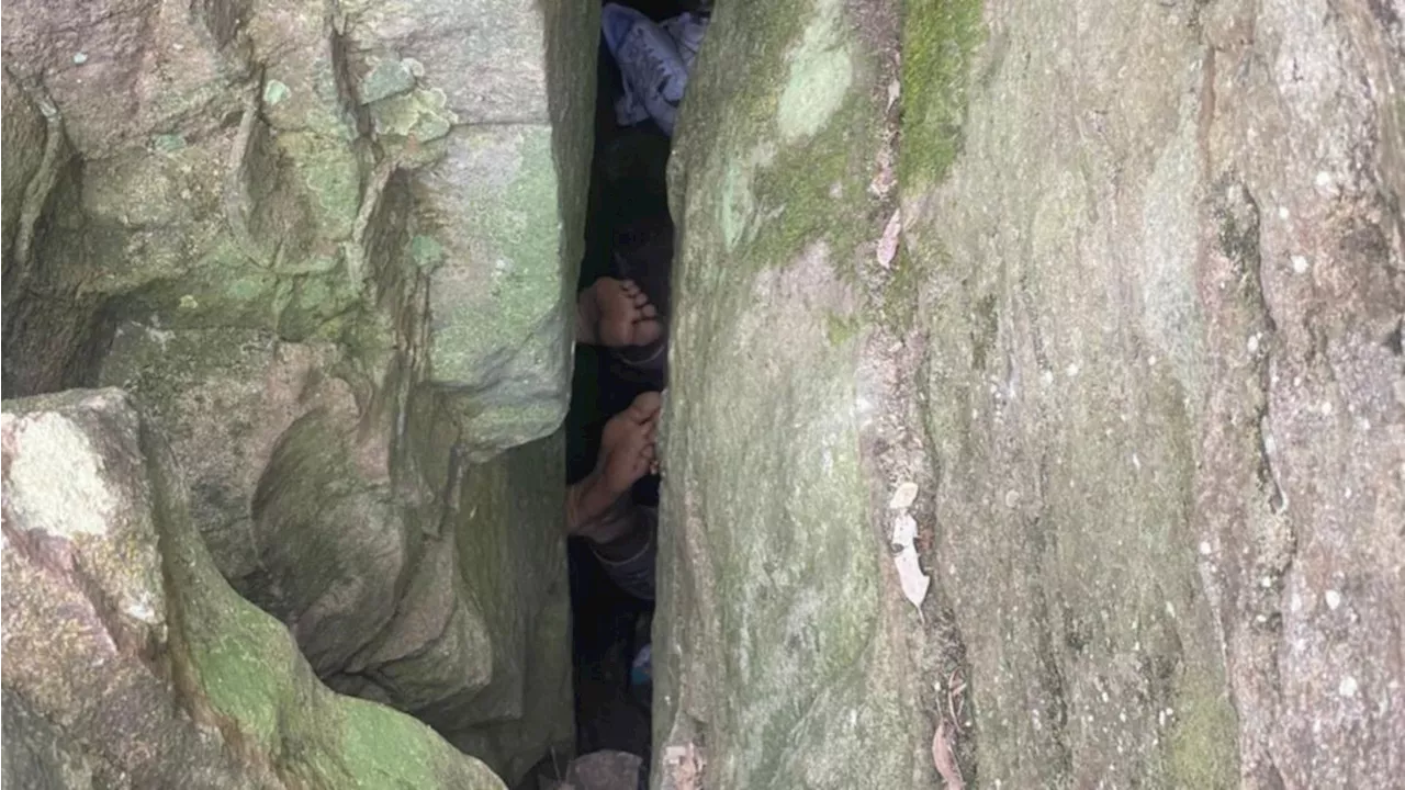 Woman trapped upside-down between boulders while trying to retrieve phone in Hunter Valley