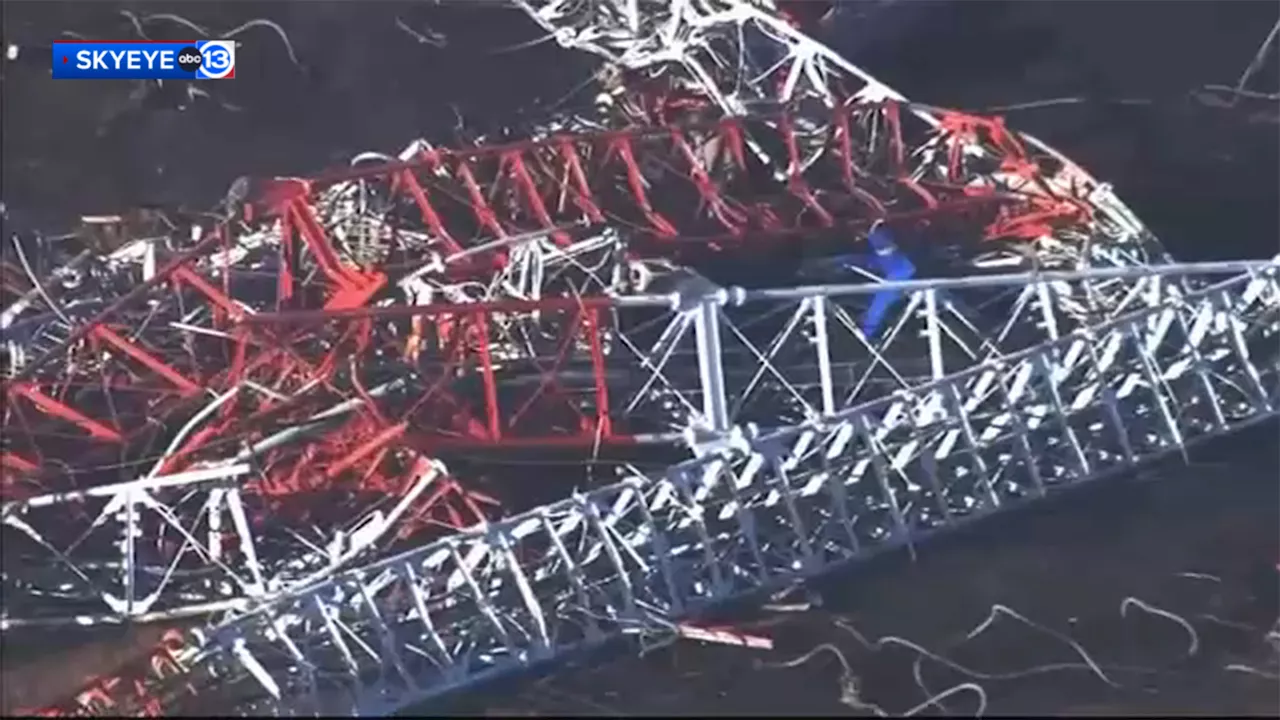NTSB returns to crash site where touring helicopter crashed into transmission tower