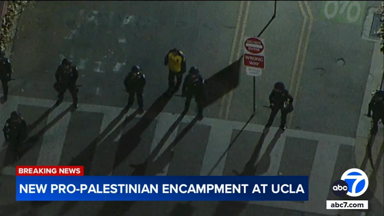 Police descend on UCLA after new pro-Palestinian encampment appears on campus