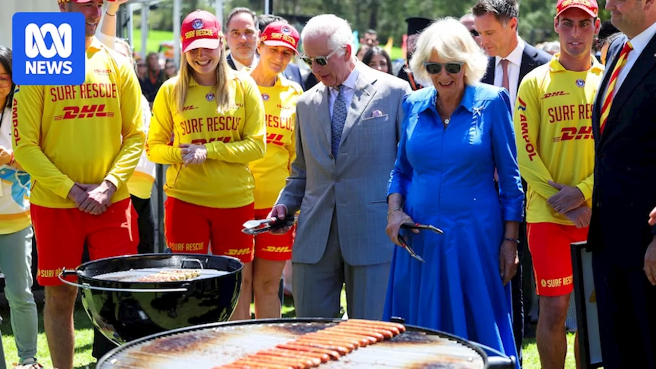 Live: The king and queen put a 'snag on the barbie' as they arrive in Western Sydney