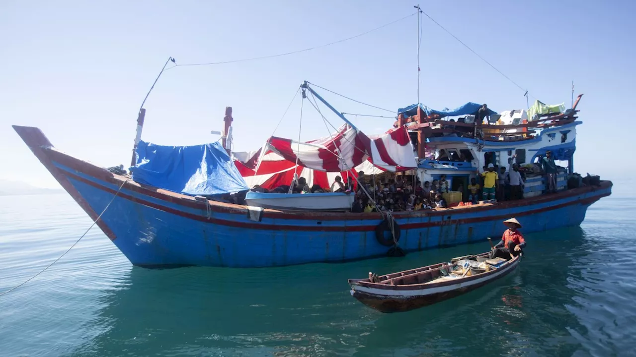 About 140 Rohingya Muslims on wooden boat off Indonesia's coast as residents refuse to let them land