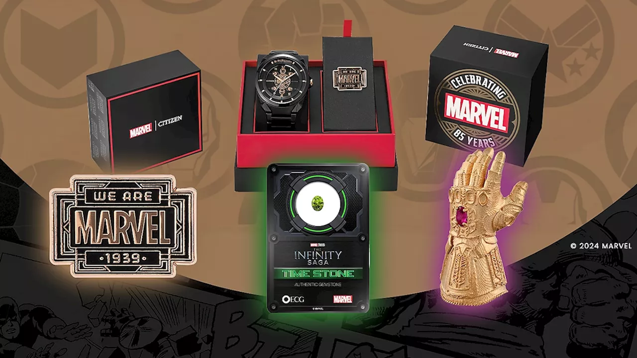 Marvel Citizen Watch Set Includes a Ruby Micro Gauntlet and Time Stone Gem