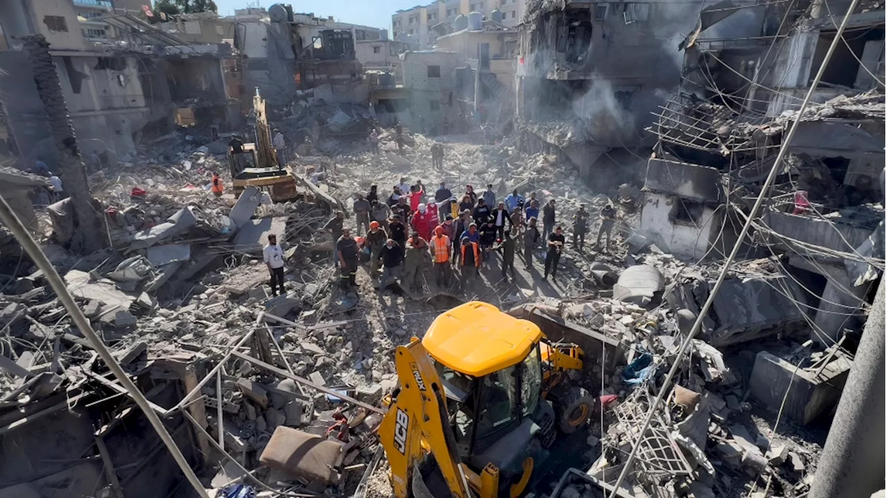 Israeli airstrike destroys building in Beirut as Blinken presses for Gaza ceasefire