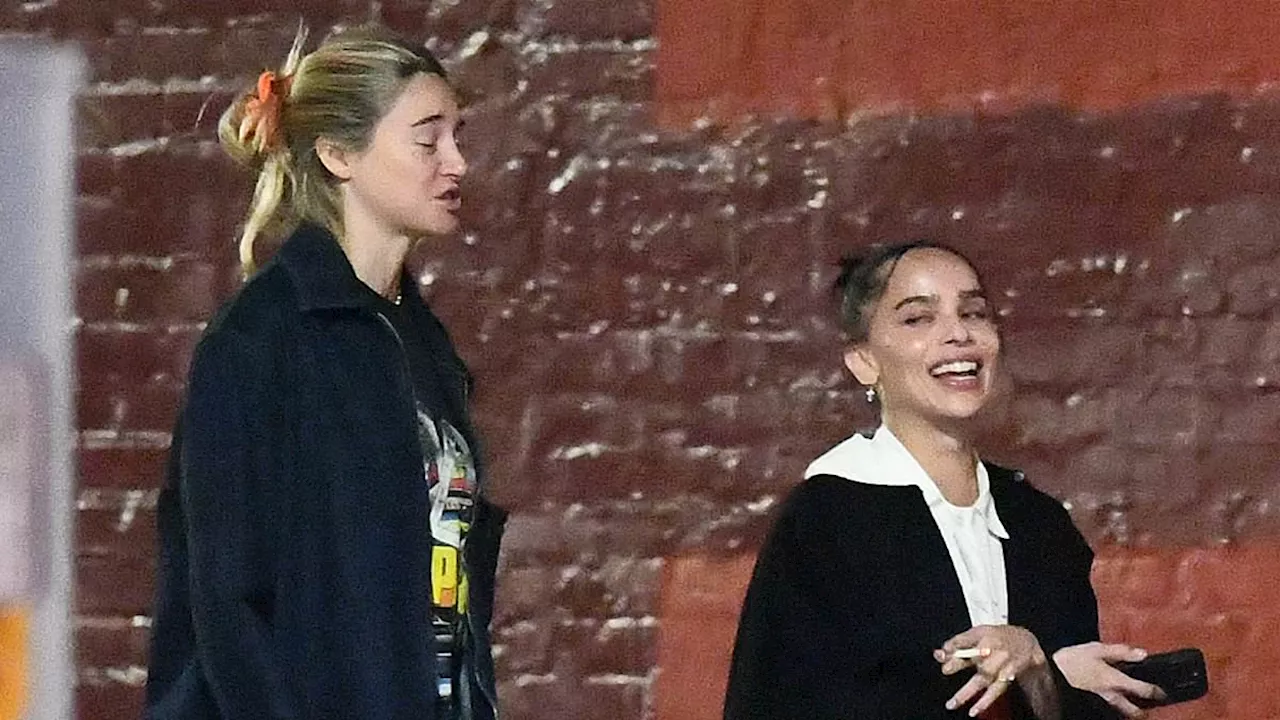 Zoe Kravitz reunites with Big Little Lies costar Shailene Woodley in NYC