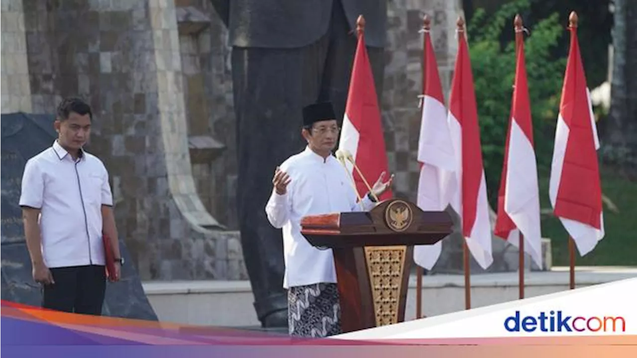 Apel Hari Santri 2024, Menag Nasaruddin Umar: Santri Bisa Jadi Presiden-Diplomat