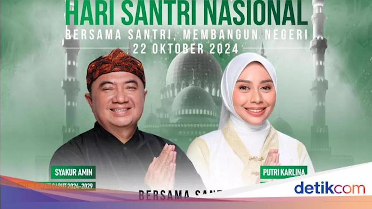 Cara Unik Syakur-Putri Peringati Hari Santri Nasional di Garut