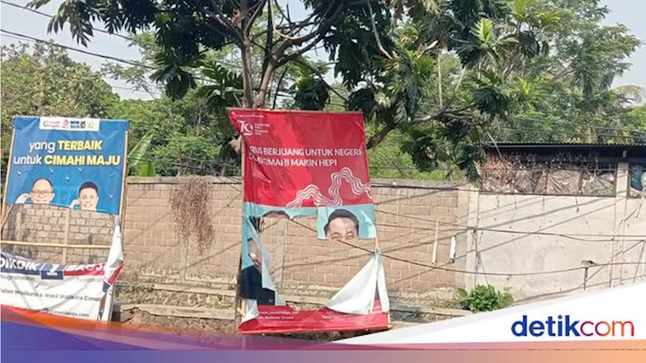 OTK Rusak Baliho Paslon 01 dan 02 Pilwalkot Cimahi, Ini Kata Bawaslu