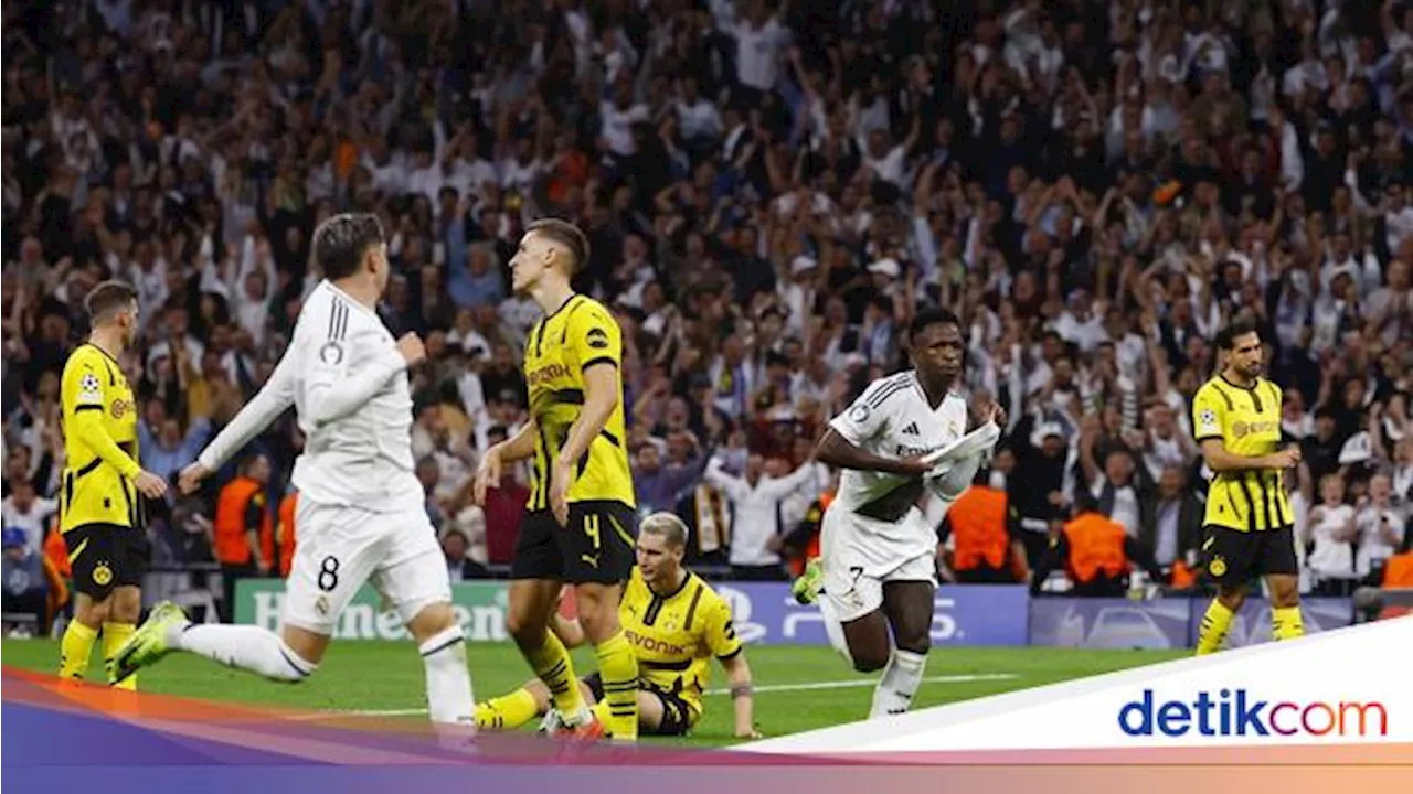 Real Madrid Vs Borussia Dortmund: Vinicius Hat-trick, El Real Menang 5-2