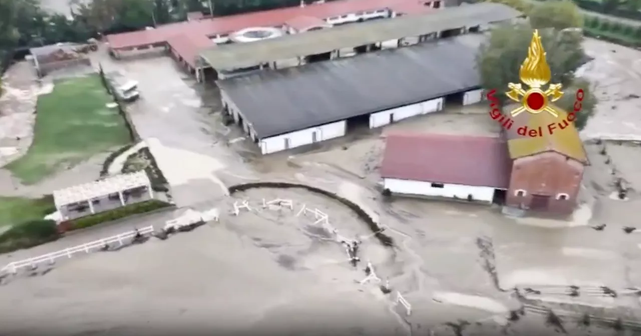 Alluvione Emilia-Romagna, oltre 300 interventi dei vigili del fuoco nel Bolognese: le campagne inondate…