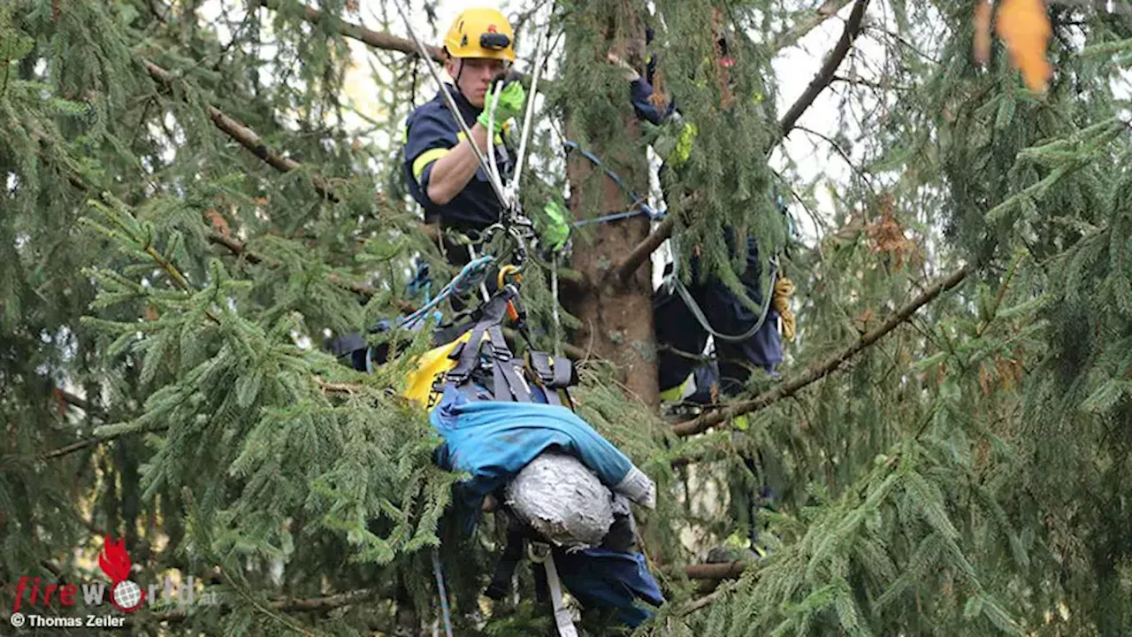 Stmk: Rund 70 Kräfte bei großer Alarmübung mit Brand- und Höhenrettungsszenario in St. Margarethen bei Knittelfeld