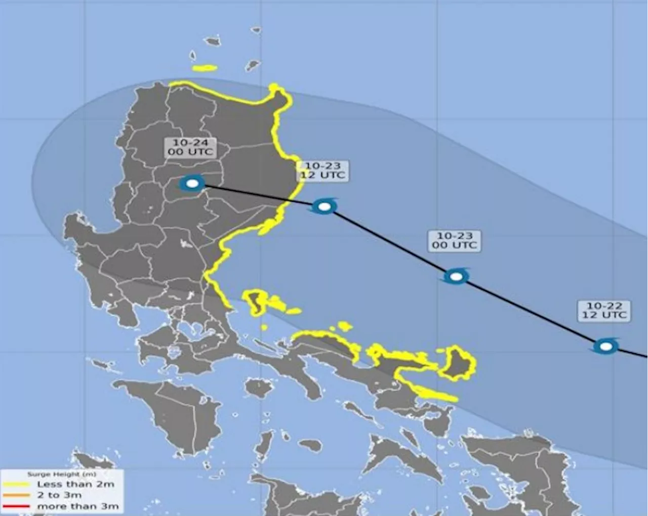 PAGASA: 8 areas in Luzon face up to moderate risk of storm surge in next 48 hours